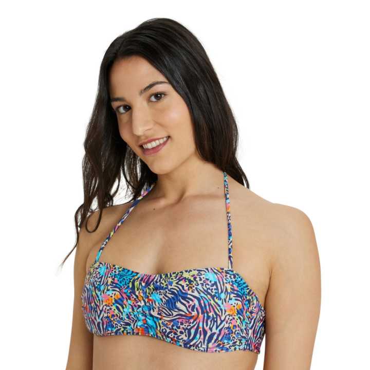 Strój kąpielowy damski Arena Women s Bikini Bandeau Allover Multicolour