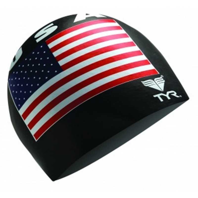 TYR CZEPEK USA 200 SWIM CAP BLACK 001