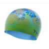 TYR CZEPEK PINEAPPLE FADE SWIM CAP SILICONE CAP BLUE-GREEN