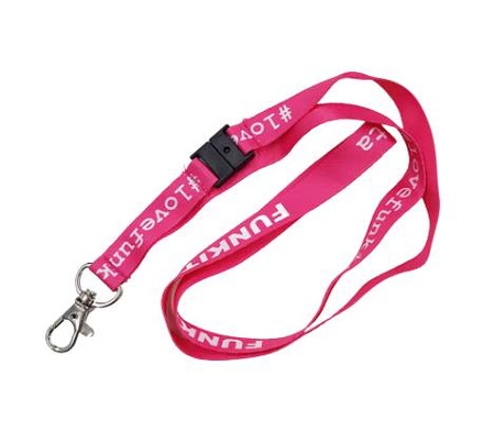 Funkita smycz na klucze Lanyard fuchsia-white Zestaw 10szt #ILOVEFUNKITA