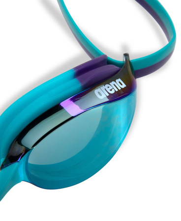 Okulary pływackie dla dzieci Arena Junior Python Mirror Emerald Peacock Plum