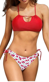 Strój kąpielowy do pływania dwuczęściowy damski Shekini Red Cherry