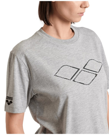 Koszulka Unisex Arena T-shirt Logo Cotton Medium Grey Heather Multi