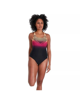 Strój kąpielowy damski Speedo Medalist Black Red