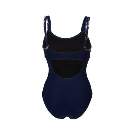 Strój kąpielowy damski Arena Women's Bodylift Francy Strap Back Navy Freak Rose Multi