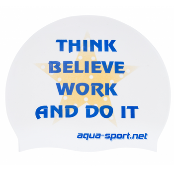 Czepek pływacki na basen aqua-sport think believe