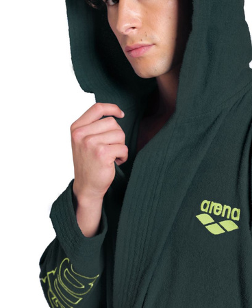 Szlafrok kąpielowy unisex Arena Zeppelin Light Robe Dark Sage Arctic Lime