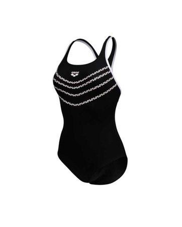 Strój kąpielowy damski Arena Women's Losange V Pro Back Black White