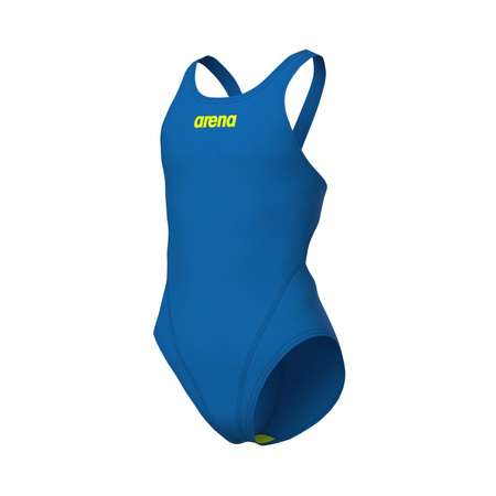 Strój kąpielowy dziewczęcy Arena Girl's Team Swimsuit Swim Tech Solid Blue River Artic Lime