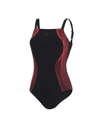 Strój kąpielowy damski Speedo Shaping Crystalux Black Red