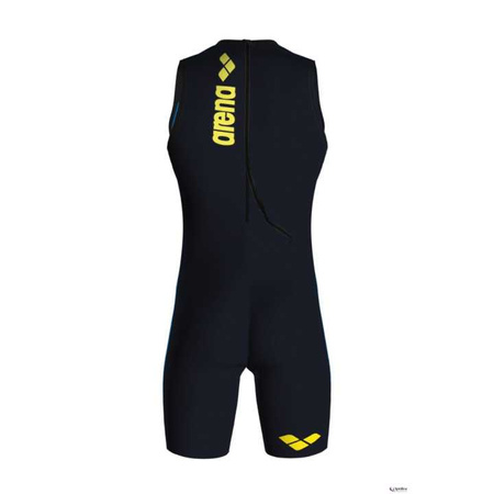 Strój startowy męski kombinezon triathlonowy Arena Men's Powerskin Carbon Speedsuit Rear Zip Fast Blue Grey