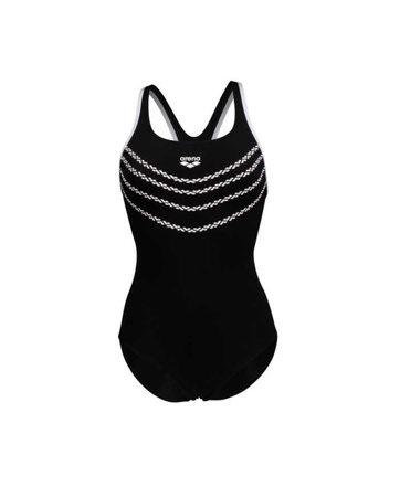 Strój kąpielowy damski Arena Women's Losange V Pro Back Black White