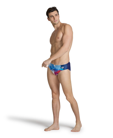 Kąpielówki męskie slipy kąpielowe treningowe na basen Arena Waves Blue