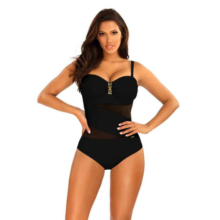 Strój kąpielowy damski jednoczęściowy plażowy Self Gold 7 Black