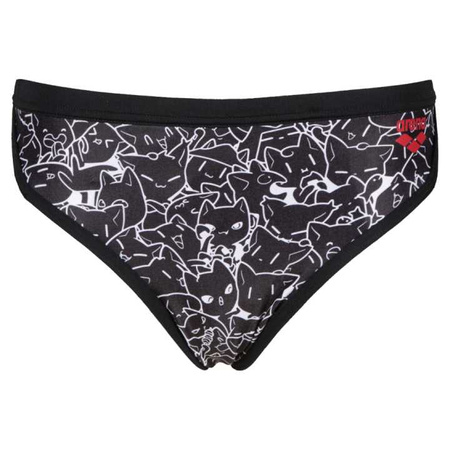 Slipy kąpielowe chłopięce Arena Boy's Kitties Brief Junior Black White