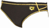 Kąpielówki slipy męskie Arena Men's Revo Mid Brief Black Lily Yellow