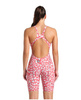 Strój startowy damski Arena Women's Powerskin ST Next Open Back Limited Edition Leopard Skin Geranium