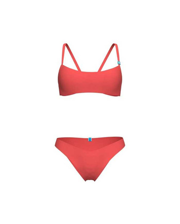 Strój kąpielowy dwuczęściowy damski Arena Women's Essentials Bikini Bandeau Calypso Coral
