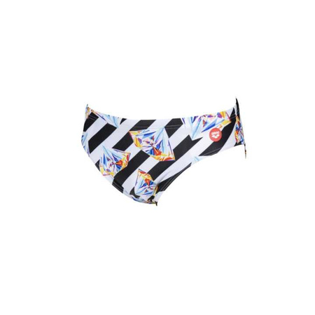 Slipy kąpielowe męskie Arena Men's Crazy Diamonds Brief Black White Multi