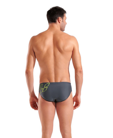 Kąpielówki slipy męskie Arena Men's Scratchy Swim Briefs Asphalt