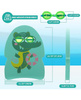 Deska i okularki do pływania treningowe na basen dla dzieci Crocodile Green
