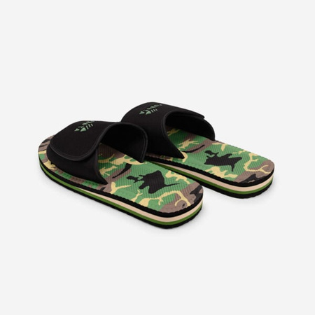 Klapki basenowe Kubota Unisex Rzep Moro Czarne