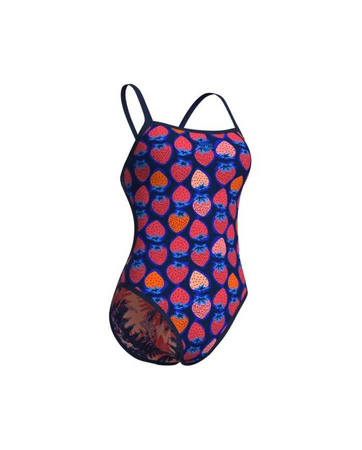 Strój kąpielowy damski jednoczęściowy Arena Women's Reversible Swimsuit Challenge Back Navy Multi