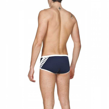 ARENA STROJE PŁYWACKIE M TEAM STRIPE LOW WAIST SHORT NAVY WHITE 001280/701 D1 65