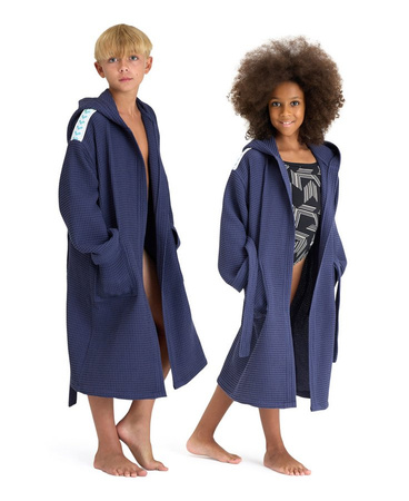 Szlafrok kąpielowy na basen po treningu dla dzieci Arena Wafle Hooded