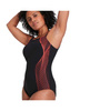 Strój kąpielowy damski Speedo Shaping Crystalux Black Red