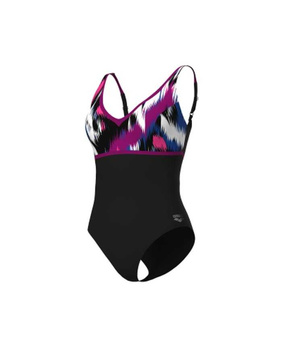 Strój kąpielowy damski Arena Women's Bodylift Black Multi Grape