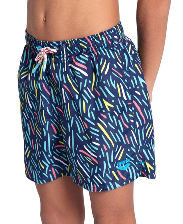 Spodenki szorty chłopięce Arena Boy's Beach Boxer Navy Multi