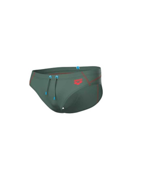 Kąpielówki slipy męskie Arena Men's Profile Briefs Sage Fluo Red