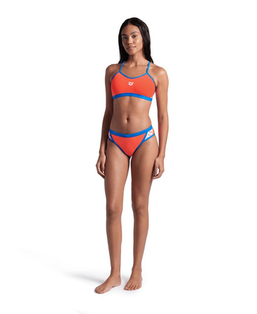 Strój kąpielowy damski Arena Women's Icons Bikini Bright Coral Blue River
