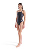 Strój kąpielowy damski Arena Women's Snakeskin Swimsuit Challenge Back Black Team Black