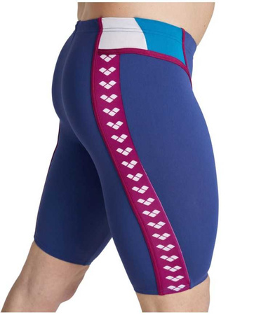 Kąpielówki męskie Arena Men's Icons Swim Jammer Panel Navy Blue Cosmo White Red Fandango