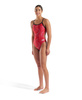 Strój kąpielowy damski Arena Women's Fireflow Swimsuit Challenge Black Team Red