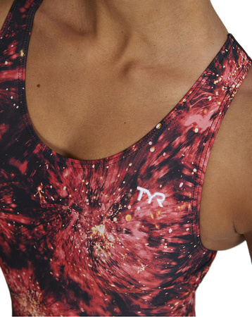 Strój kąpielowy damski na basen TYR Maxfit Radiant Flare Red