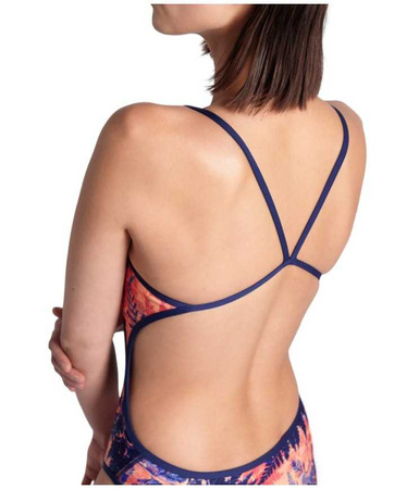 Strój kąpielowy damski jednoczęściowy Arena Women's Reversible Swimsuit Challenge Back Navy Multi