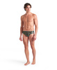 Kąpielówki slipy męskie Arena Men's Olives Swim Briefs Black-Multi 