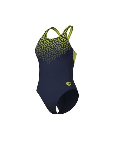 Strój kąpielowy damski Arena Women's Kikko V Back Navy Soft Green