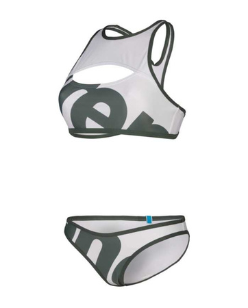 Strój kąpielowy damski Arena Women's Logo Brassiere Bikini Racer Back Sage Multi