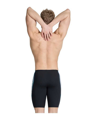 Kąpielówki męskie Arena Men's Planet Water Swim Jammer Black White Multi