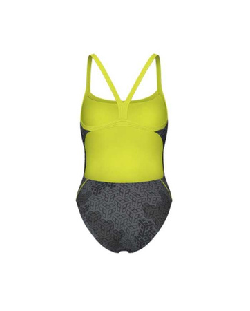 Strój kąpielowy damski Arena Women's Camo Kikko Challenge Back Green Multi