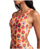 Strój kąpielowy damski Arena Women's Strawberry Swim Tech Back Fluo Red Orange Multi