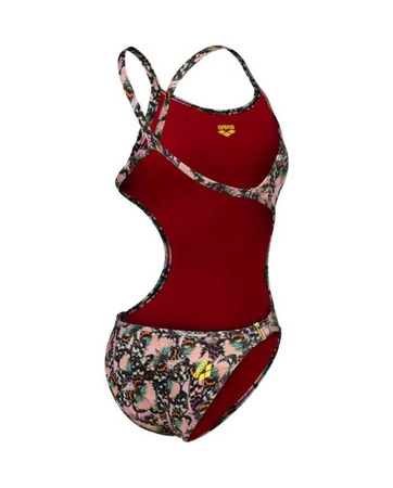 Strój kąpielowy damski Arena Women's Rule Breaker Hooked Reversible Red Onion Multi