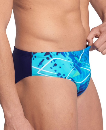 Kąpielówki slipy męskie Arena Men's Funny Spot Briefs Navy Multi