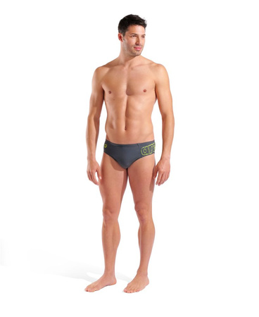 Kąpielówki slipy męskie Arena Men's Scratchy Swim Briefs Asphalt