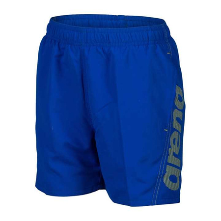 Spodenki szorty chłopięce Arena Fundamentals Logo Junior Boxer Neon Blue Soft Green