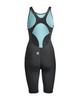 Strój startowy pływacki damski Arena Woman's Powerskin Impulso Open Back Black Teal